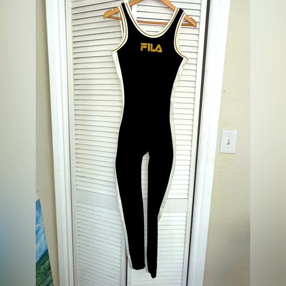 Fila Black and Gold 🖤🤍💛 Jumpsuit - S